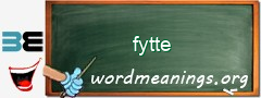 WordMeaning blackboard for fytte